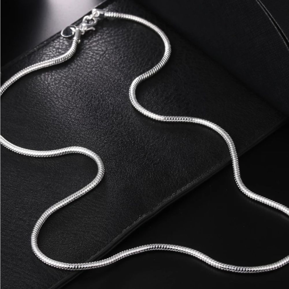 Men's 925 Sterling Silver 3MM Snake Chain Lobster Clasp Necklace 16 18 20 22 24" - Picture 11 of 14